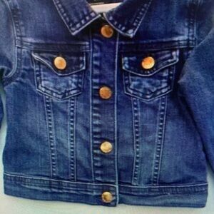 Kids Denim Jacket with Gold Buttons